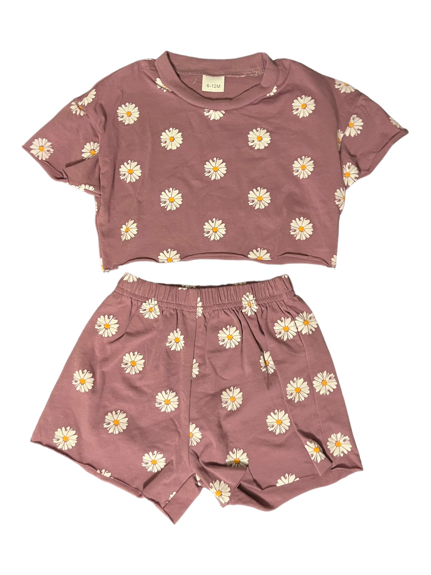 floral crop top set