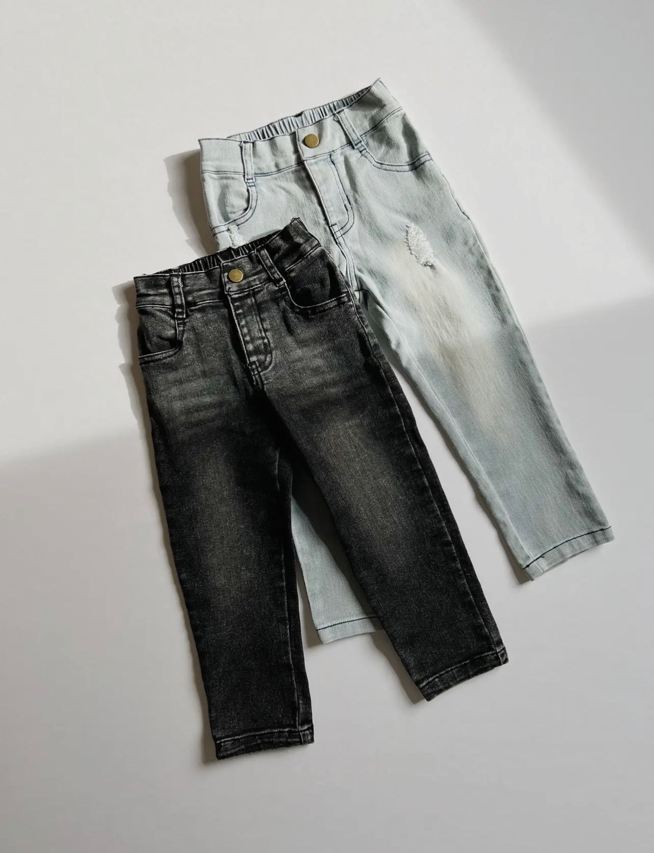 stretch denim pants