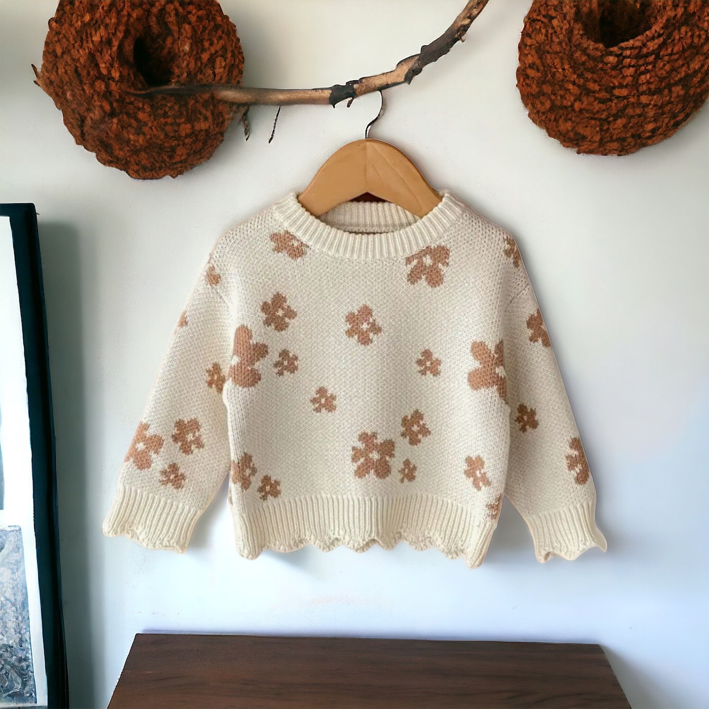 floral knitted pullover