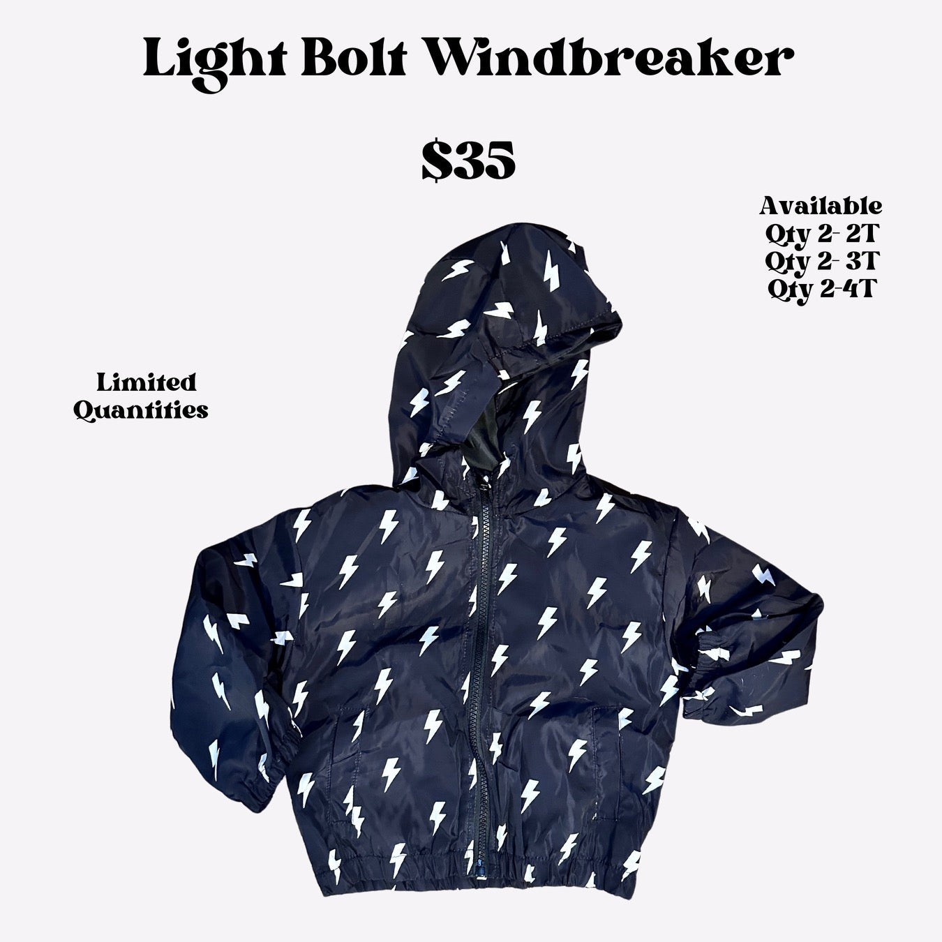 Light bolt windbreaker