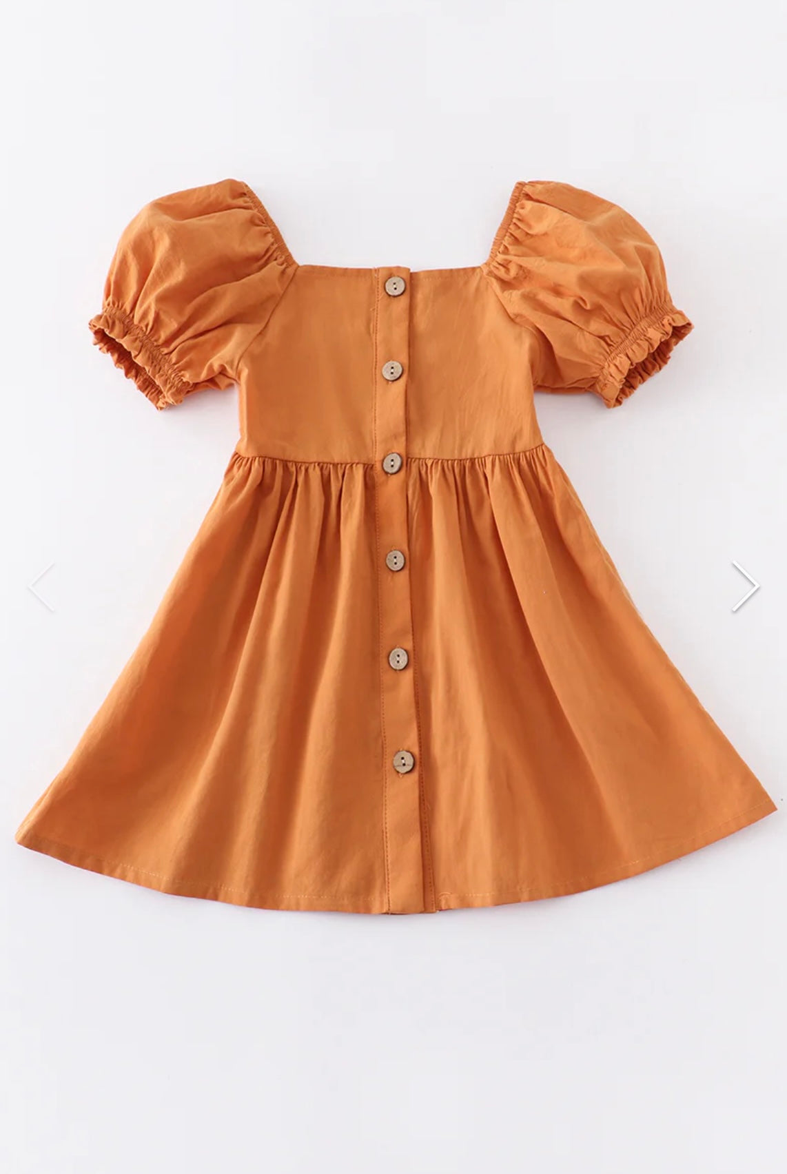 Mustard bubble sleeve dress