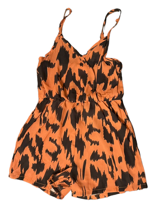 orange cheetah romper