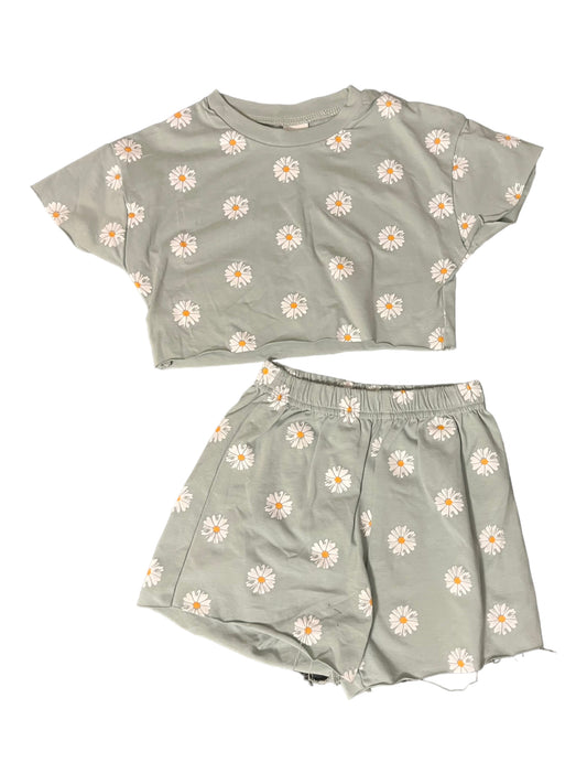floral crop top set