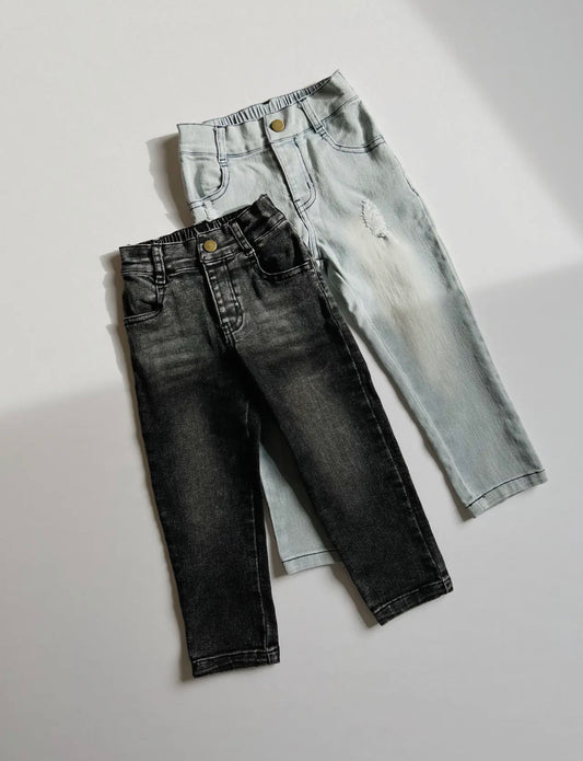 stretch denim pants