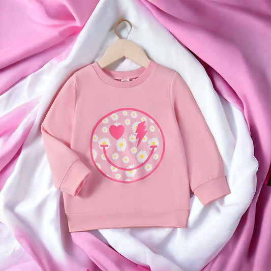 smiley pink sweater