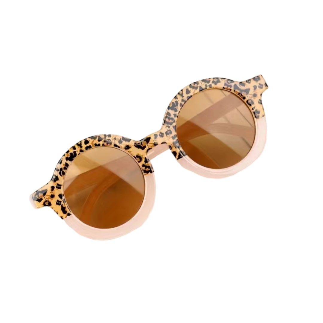 cheetah light pink sunglasses